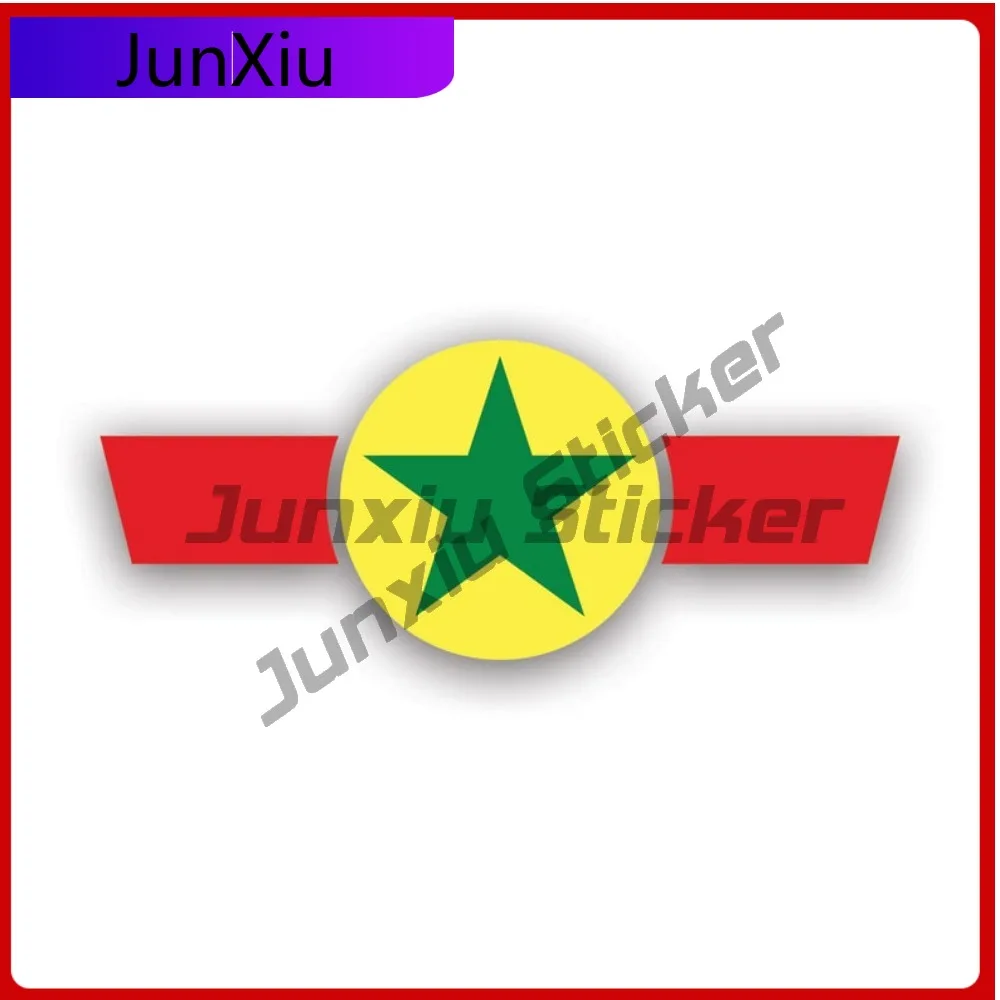 

Senegalese Roundel Sticker Sun Resistant Weather Resistant Anime Style For Laptop Motorcycle Car Body Removable Easy Apply Decal
