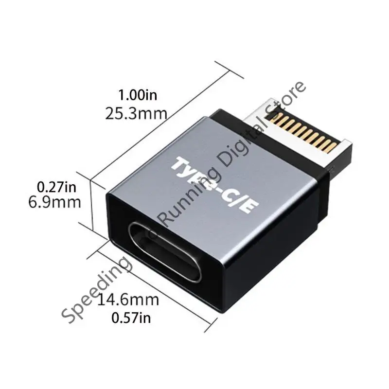 USB-Frontplatten-Header Typ E auf USB C Typ C Erweiterungskabel-Adapter-Anschluss für Desktop-Computer-Motherboard-Stecker
