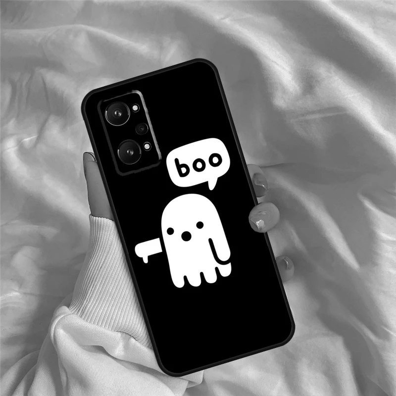 حافظة شبح مخيفة للهالوين لهاتف Realme C71 C55 C67 C51 C75 C63 C61 C65 C53 C35 10 11 12 13 14 Pro Plus GT6 GT7 Pro