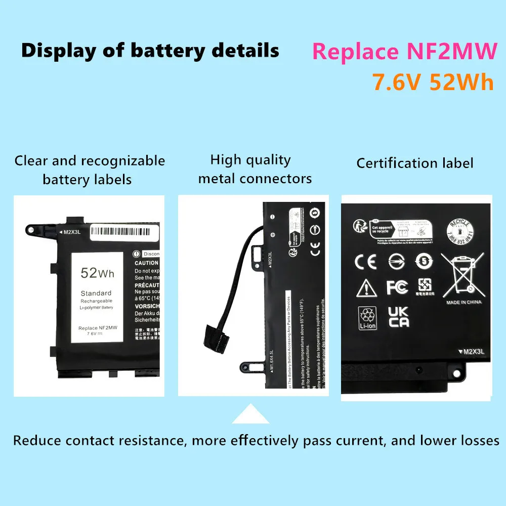 

NF2MW Laptop Battery For Dell Dell Latitude 7400 9410 2-in-1 Series 02K0CK 0C76H7 0CHWV6 11P1P 41M98