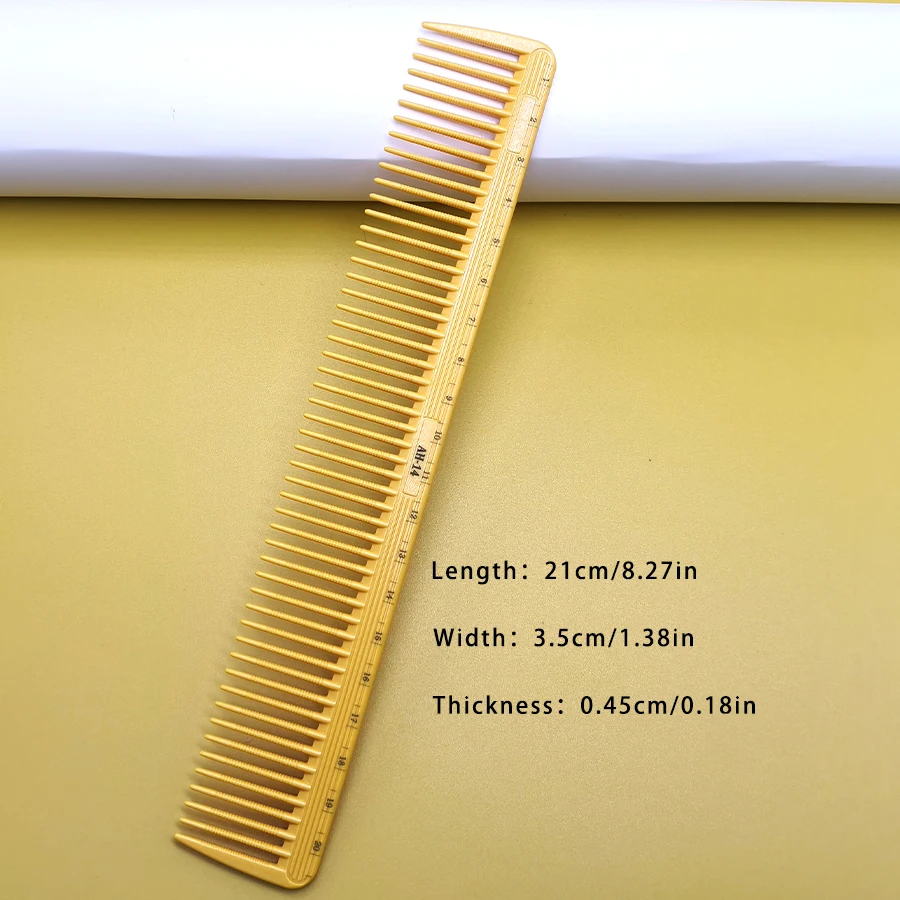 Six-Piece Set of Graduated Size Hair Cutting Combs, Available in Five Colors, a Must-Have Hairdressing Comb Set for Salon Stylists