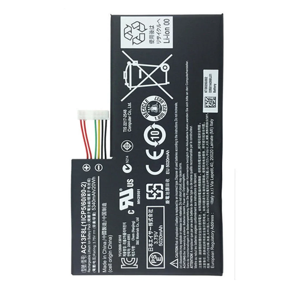 Brand New Original AC13F3L 3.75V 4960mAh Laptop Battery for Acer Iconia W4 A1-810 A1-811 A1-A810 W4-820 AC13F8L