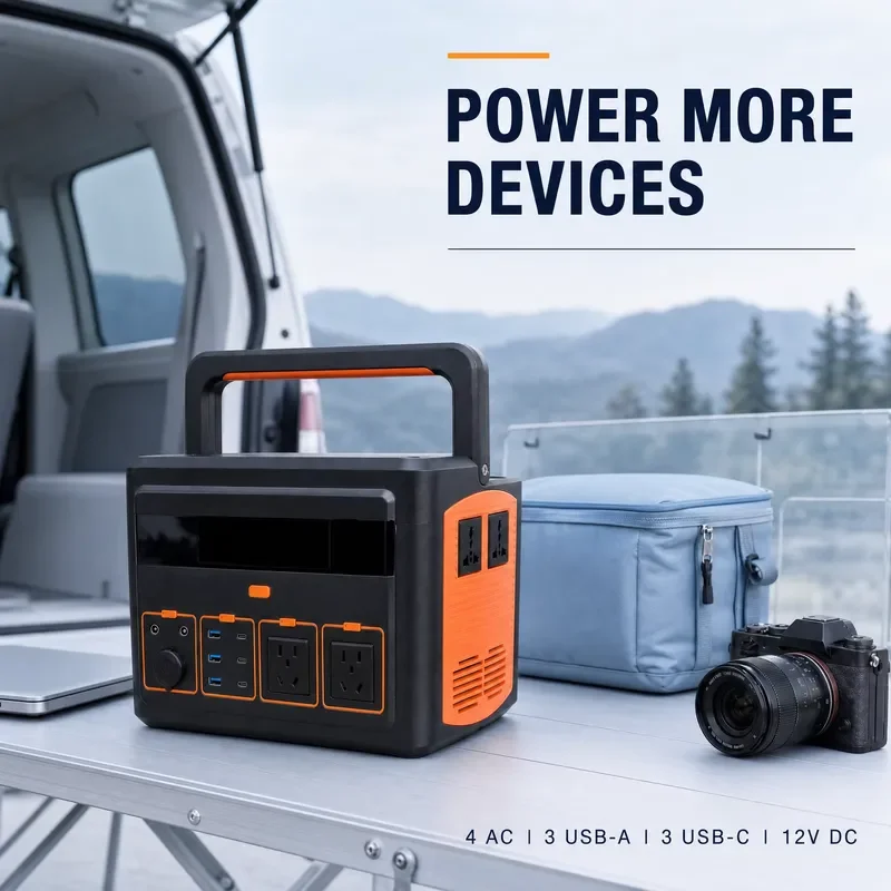 1200W Portable Power Station 1152Wh LiFePO4 Battery Solar Generator 2000 Cycles Camping RV Emergency Backup 100W USB C