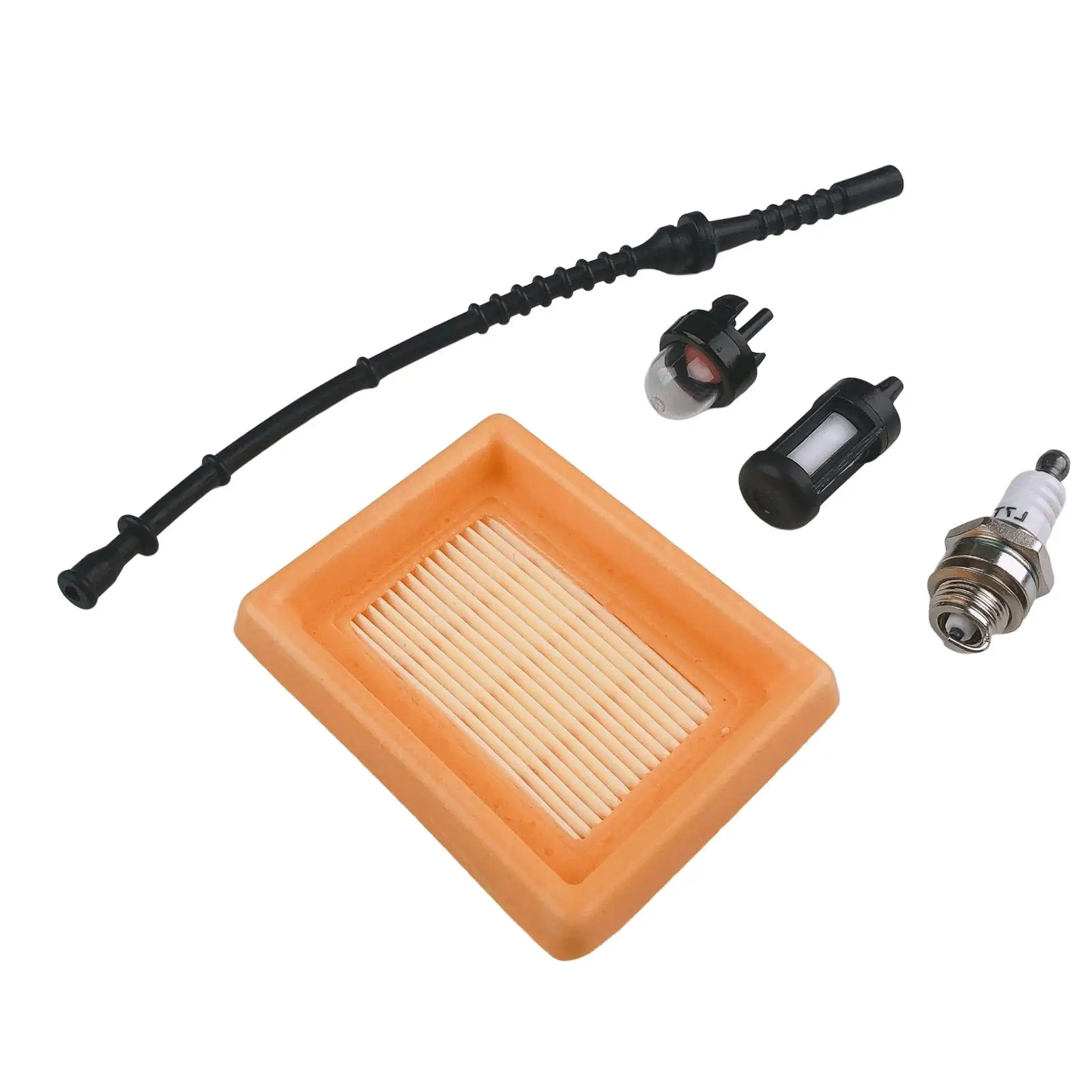 String Trimmer Air Filter Kit with Fuel Line Fuel Filter Spark Plug and Snap in Primer Bulb for FS120 FS250 FS350 FS450