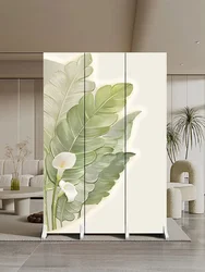 Cream screen partition living room foldable mobile door-to-door simple modern decoration simple folding screen