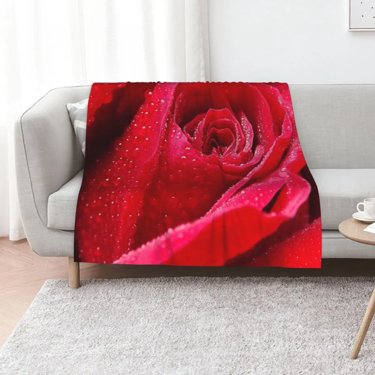 Wet Rose Throw Blanket Kid'S Beautifuls For Decorative Sofa Luxury Throw Thin Thermal Blankets
