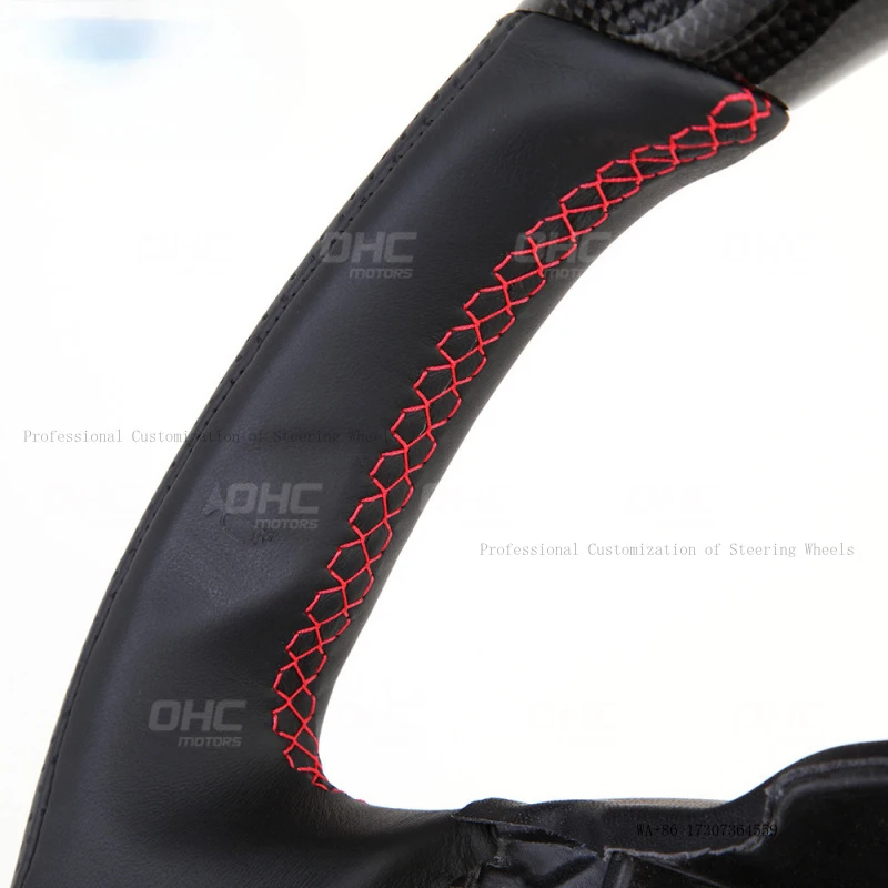Suitable for Ferrari California T F12 Sergio carbon fiber car steering wheel LED racing lights view 6