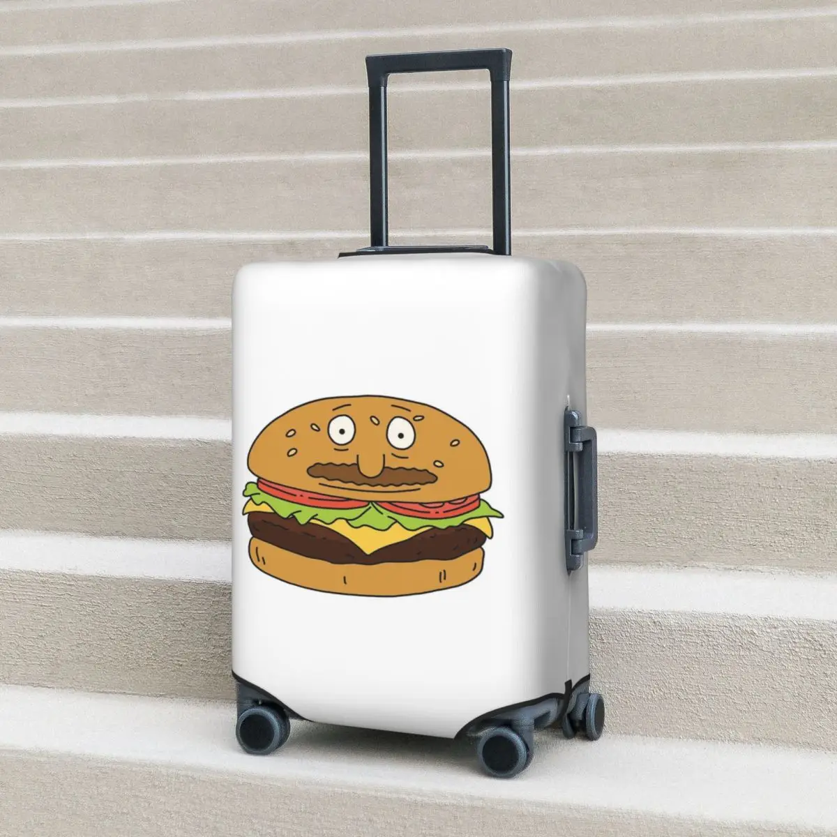

Bob As A Burger Suitcase Cover Protection Elastic Travel Luggage Protector Covers for 18-32 Inch