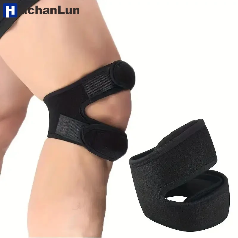 

1 PCS Sports Kneepad Double Patellar Knee Patella Support Tendon Strap Brace Pad Protector Open Knee Band Wrap Fit ness Me