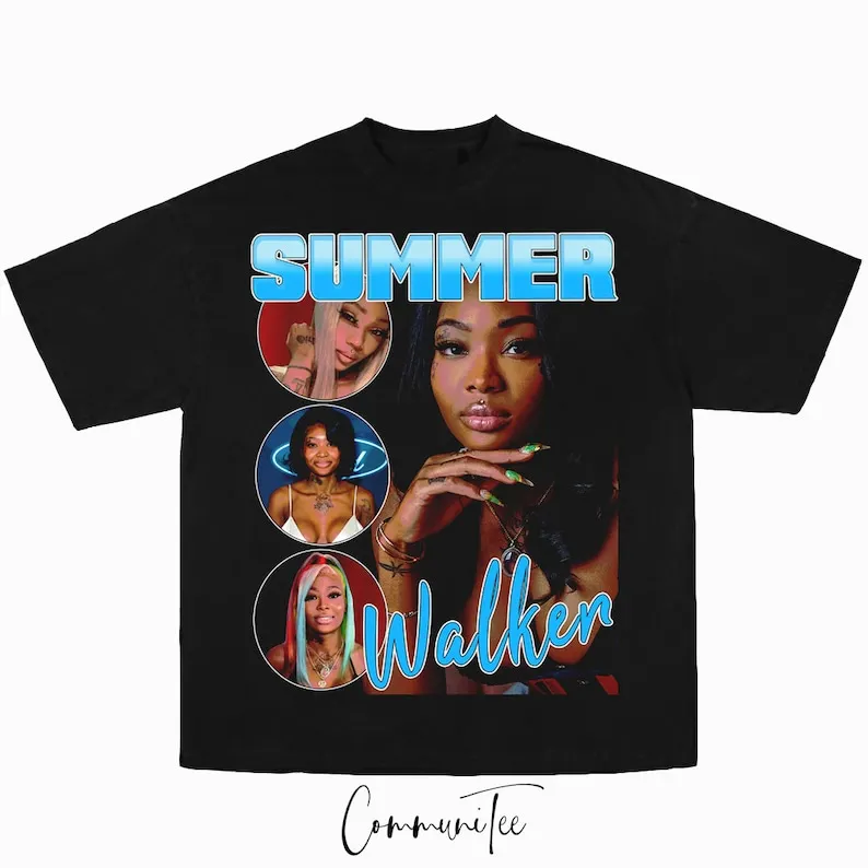 Summer Walker Rap Rock Tee Big Face Head Vintage 90s 00s Style Graphic Hip Hop T-shirt