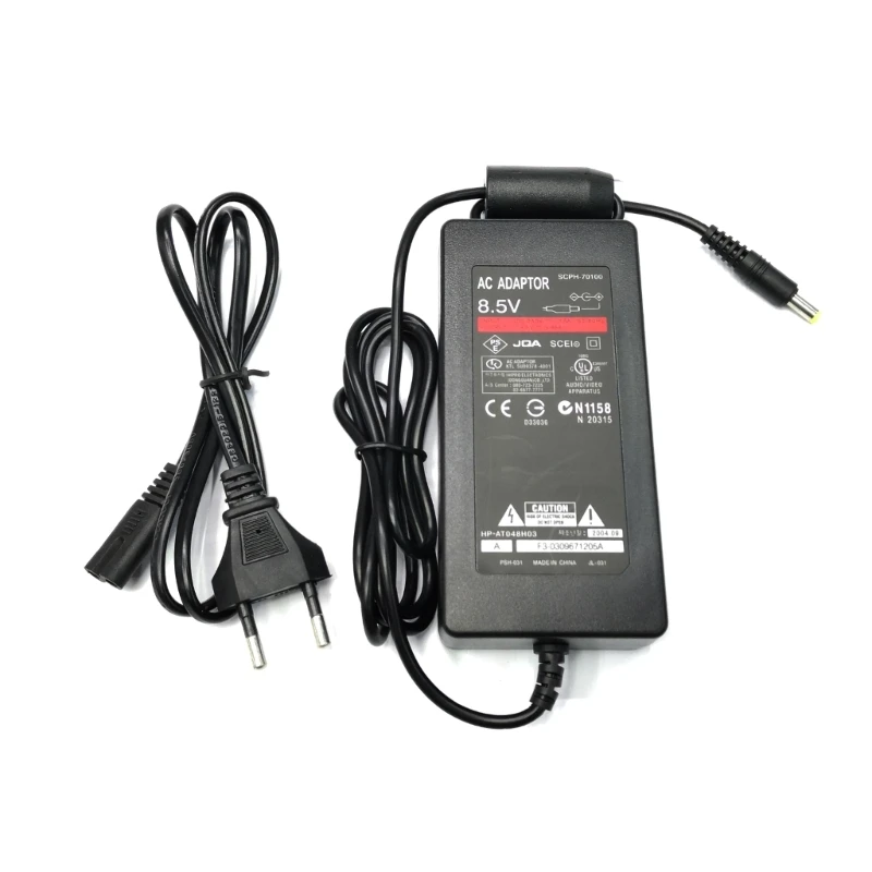 Portable Charging- Cable Power Supply AC Adapter EU-/US Standard Gaming Accessories Suitable for PS2 70000 Slim- Console 95AF