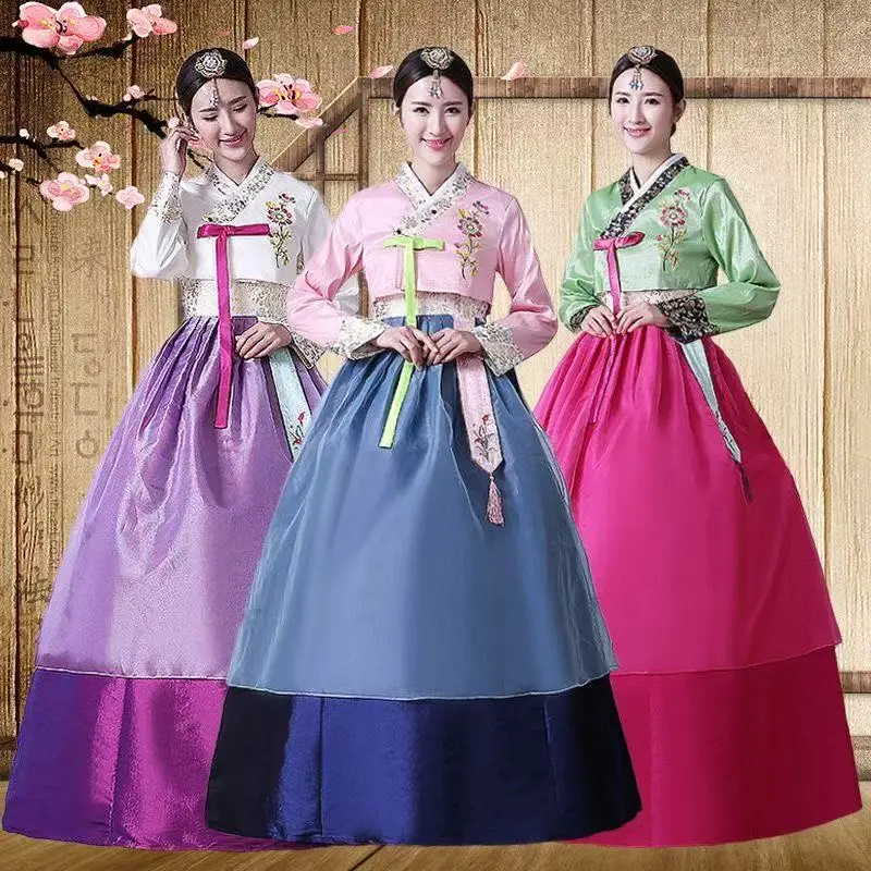

New Female Traditional Korean Hanbok Dress Korean Folk Stage Dance Costume Korea Traditional Costume Hanbok Korean Dress