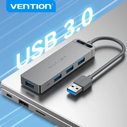 Vention-Hub USB tipo C de alta velocidad, 4 puertos, Multi tipo C a USB 3,0, adaptador divisor para MacBook Pro, iPad Pro, Xiaomi, Lenovo