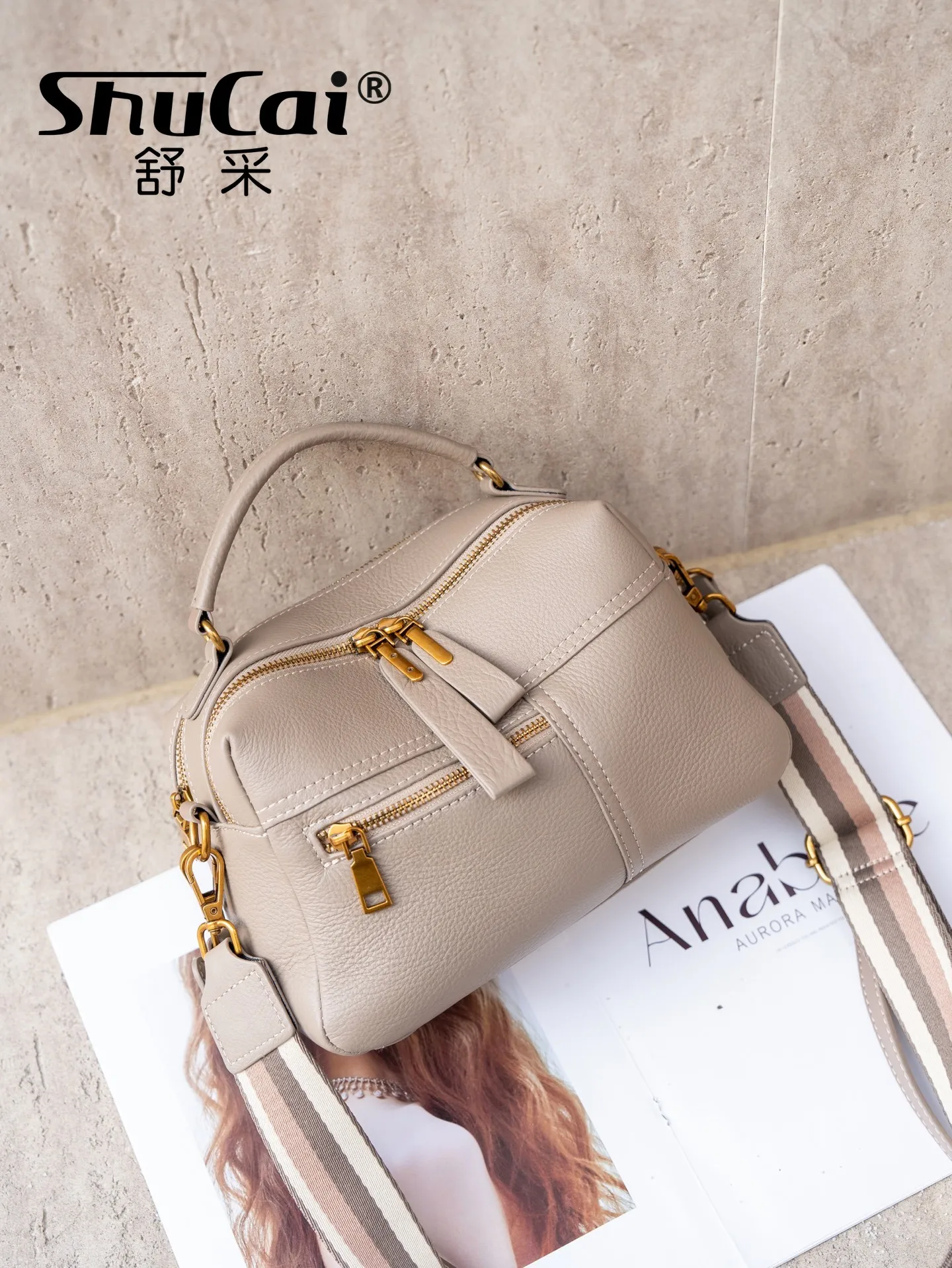 حقيقي الصف جلد البقر المرأة الكتف Crossbody حقيبة صغيرة فاخرة مصمم العلامة التجارية السيدات لينة جلد البقر حقيبة يد الإناث 8 ألوان #5