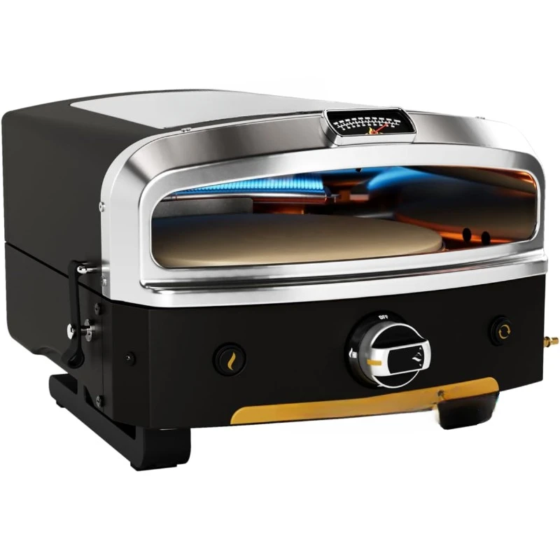 Propane Gas Outdoor Pizza Oven with Rotating Cooking Stone Portable Appliance for all Outdoor Kitchens