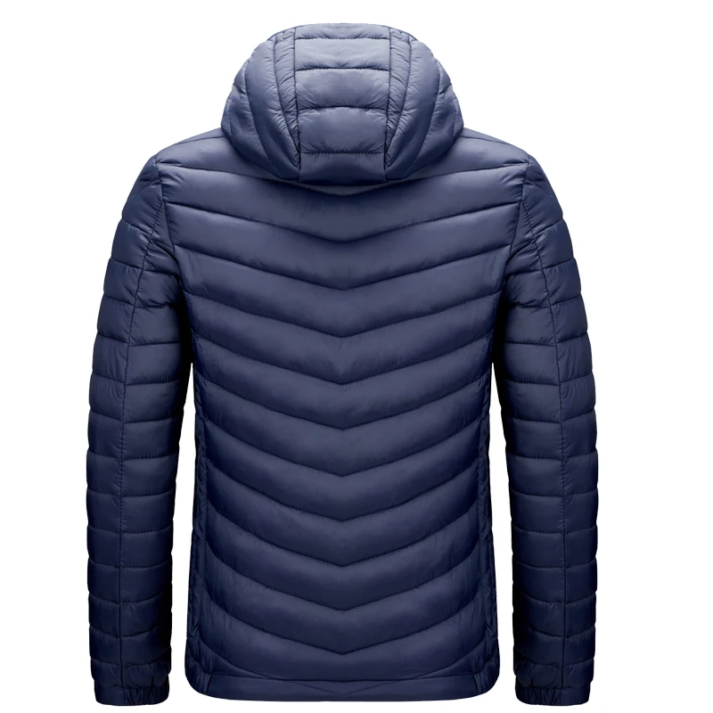 Chaqueta impermeable gruesa para hombre, Parkas cálidas a prueba de viento, desmontable, con capucha, para Otoño e Invierno