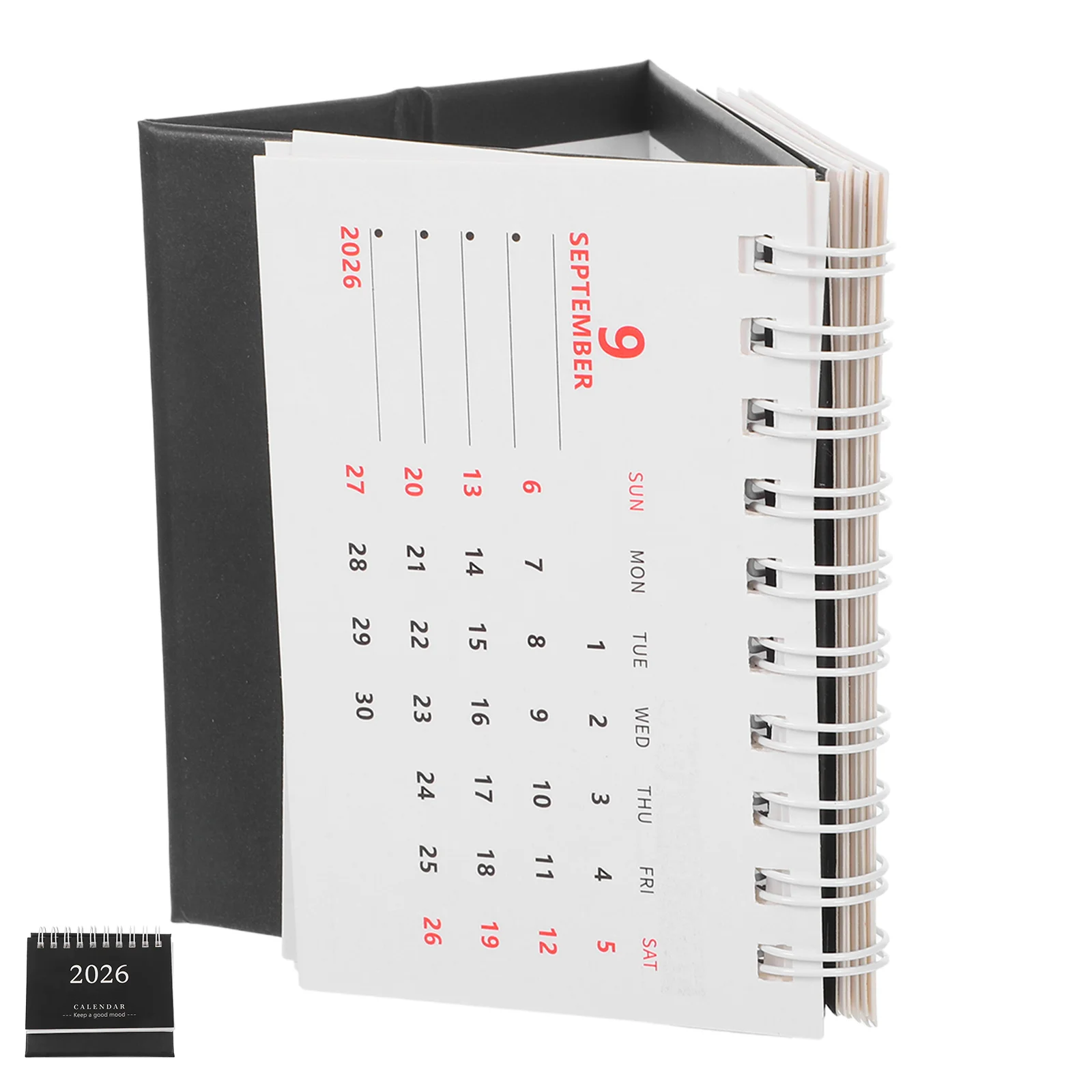 

Mini Desktop Calendar 2026 Yearly Planner Compact Standing Design Thick Page Sheets Month by Month Organizer for Home Office