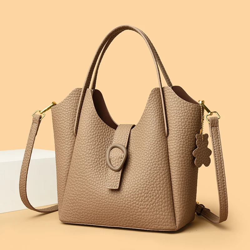 

New Vintage Luxury Handbags for Women's Fashion High Quality PU Leather Small Shoulder Bag Femme Brand Designer Casual Tote Bag