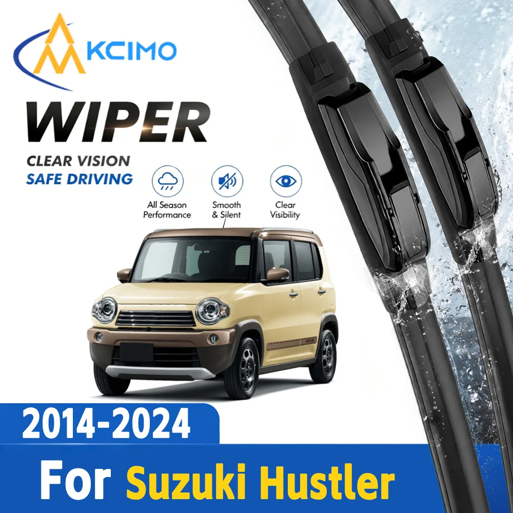 

High Clear View Premium Auto Front Windshield Wiper Blades No Noise Wiper Replacement Parts for Suzuki Hustler MR92S 2014-2024