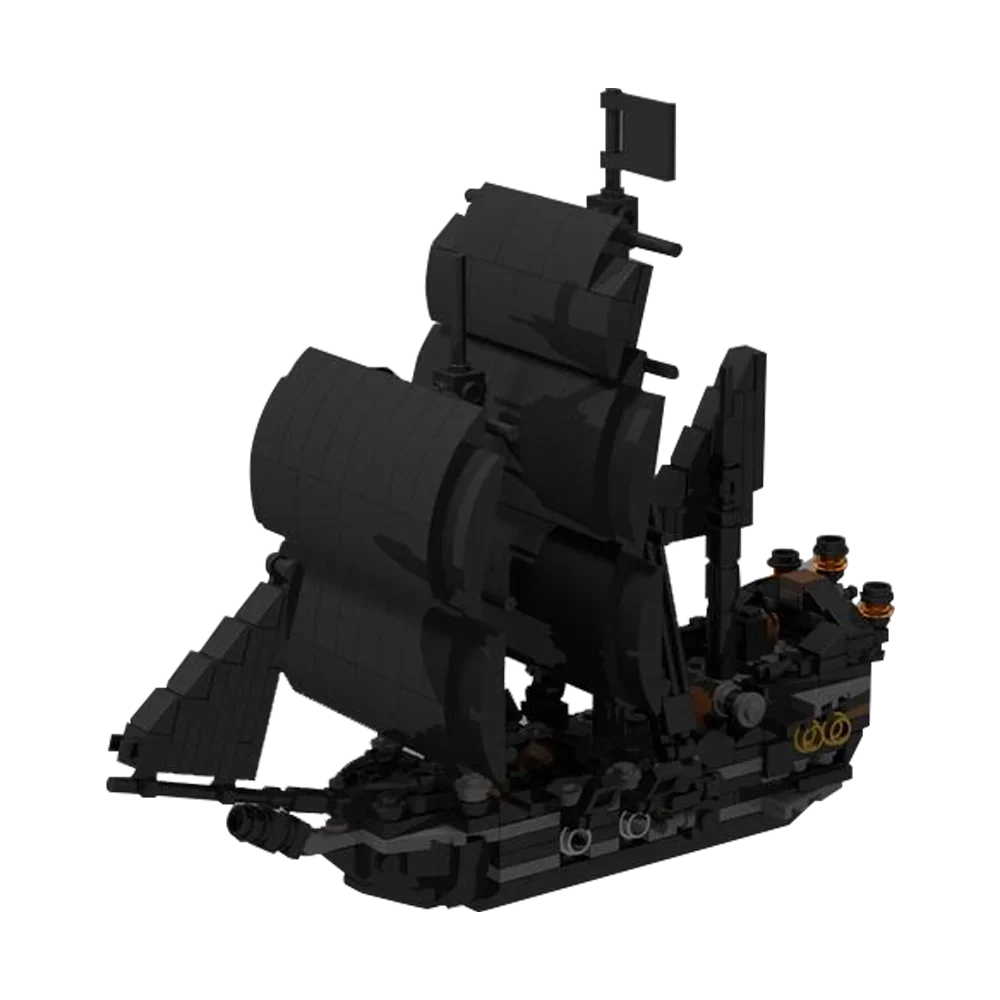 

Gobricks MOC Mini Ships Mini The Black Pearl Compatible 4184 Model Bricks Queen Anne's Revenge Ship Building Block Toys For Gift