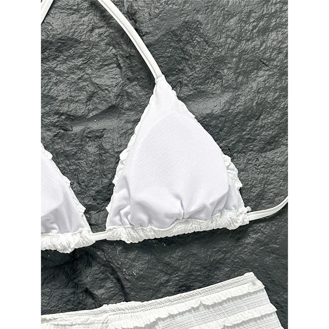 Pailletten-Sternfisch-Neckholder-Bikini mit hoher Taille, Damen-Badeanzug, zweiteiliges Bikini-Set, Badebekleidung, Badeanzug, Schwimmanzug V8215 – Detail 10