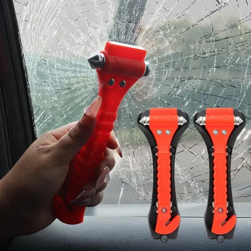1/2PCS Safety Hammer Camping Driving Car Seat Belt Cutter 2-in-1 Emergency Break Window Glass Punch Survival Life Rescue