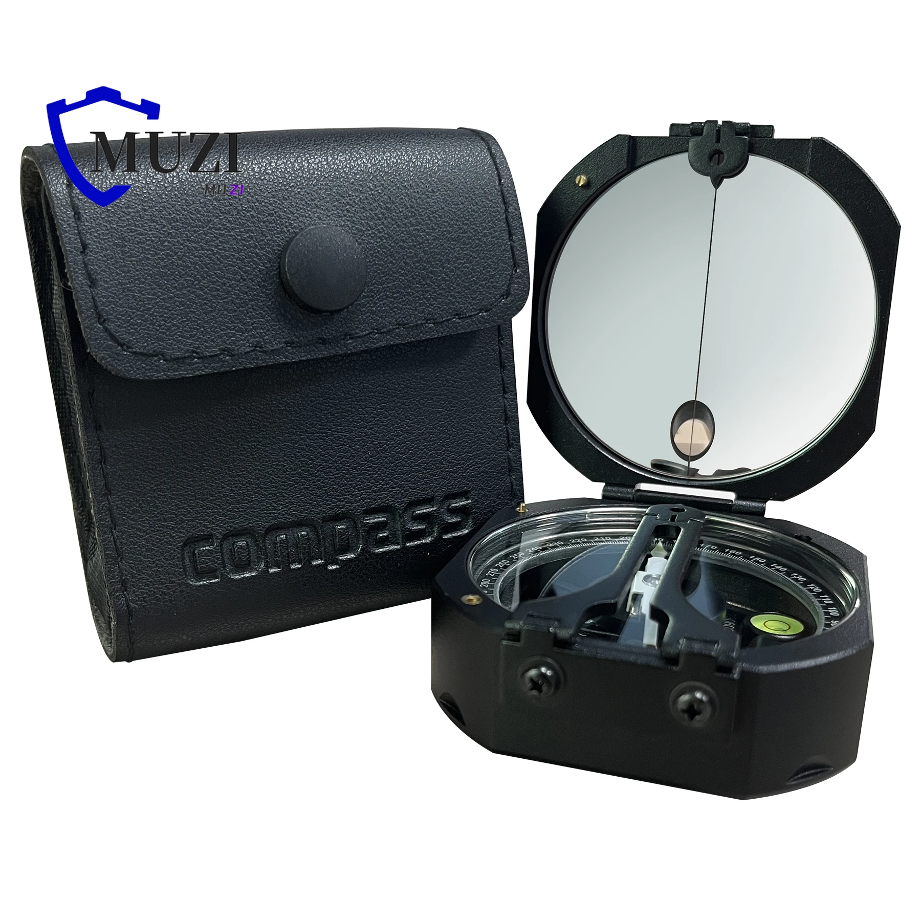 DQL-8 Hand Held Portable Geological Compass Magnet Needle Damping Aluminum Pocket Transit Geological Compass Survey Instruments