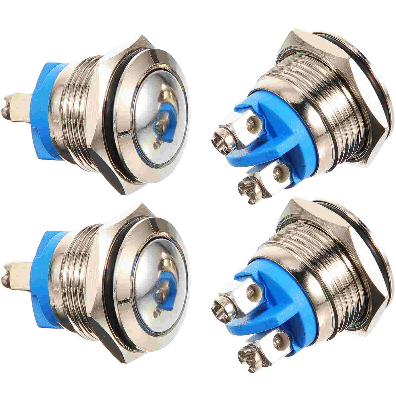 4 Pcs Doorbell Button Push Replacement Universal Easy Install Ringer Wireless Chime Wired Round Replaceable