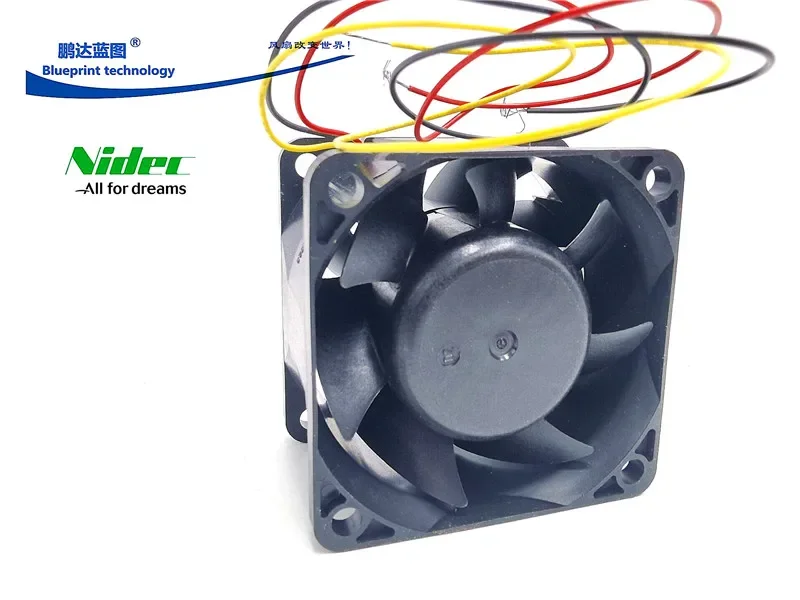 New Nidec Va225dc 6038 6cm Server 12v1. 1A Max Airflow Rate Double Ball Cooling Fan 620*60*38MM