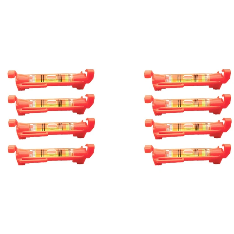 Promotion! 8Pcs String Level Hanging Line Bubble Levels For Leveling Surveying, Building Trades, Bricklaying, Etc. (Red)