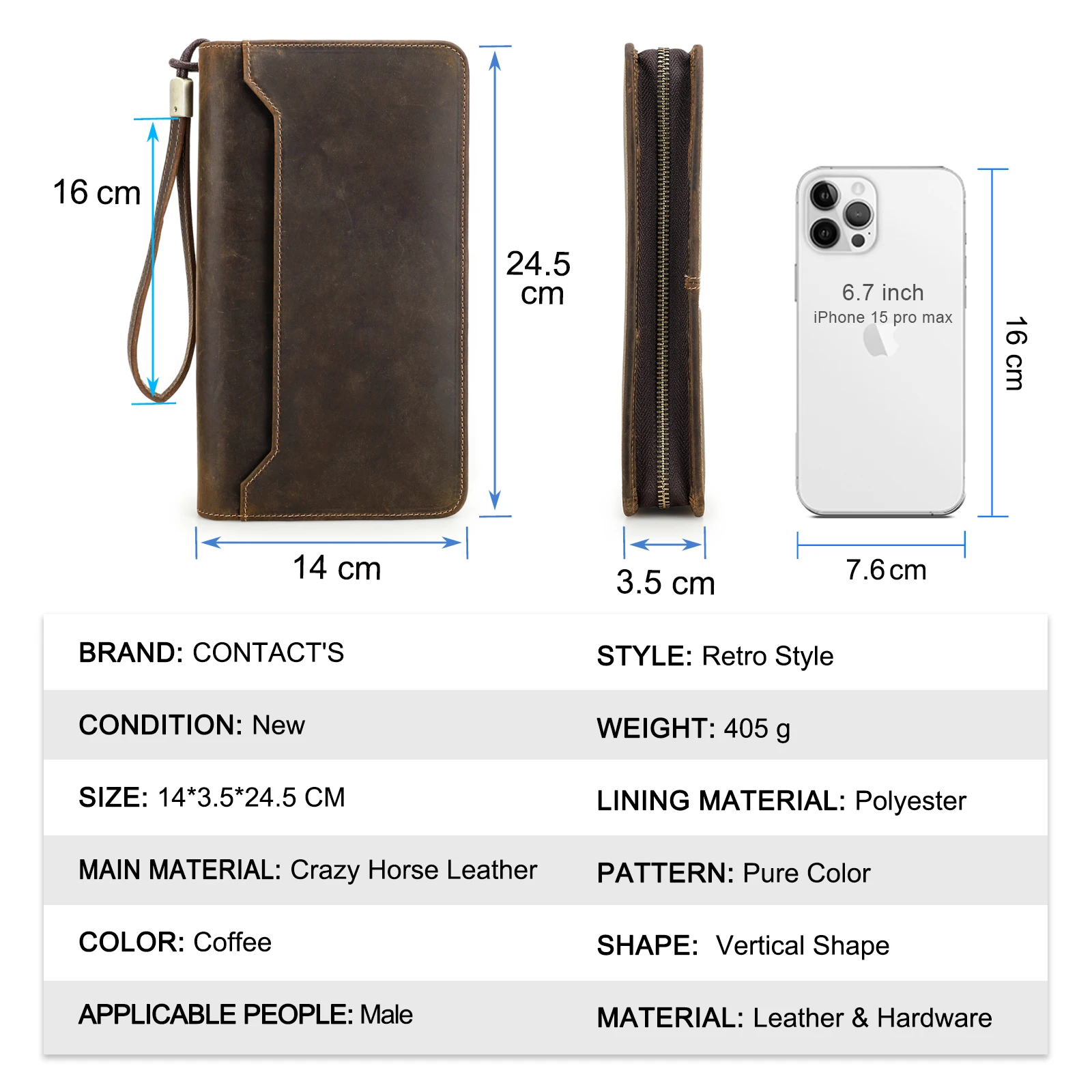 Familien pass Brieftasche mit Airtag-Steckplatz für Reisen Echt leder Kreditkarte Bordkarte Inhaber Stift Abdeckung Geld Clutch Tasche