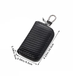 Car Key Case RFID Blocker Signal Blocking Cover Remote Control Key Shielding PU Leather Shell