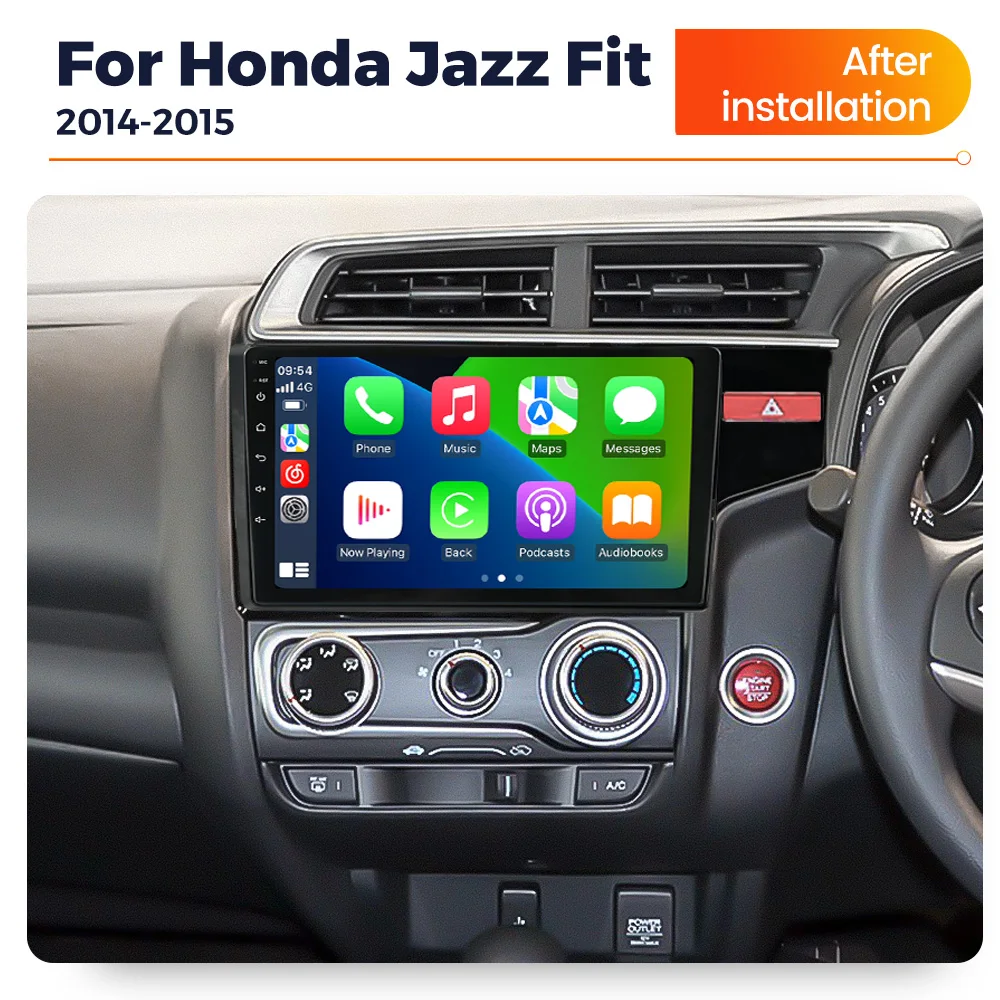 MEKEDE IPS Screen 2 Din Carplay Car Radio For Honda Jazz 3 2015-2020 Fit 3 GP GK 2013-2020 Multimedia Player Navigation Stereo