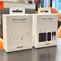 For Samsung 45W Super Fast Charger Galaxy S25Ultra Plus S24 S23 S22 FE Fold FLip 6 5 US PD Adapter 5A Type C Cable