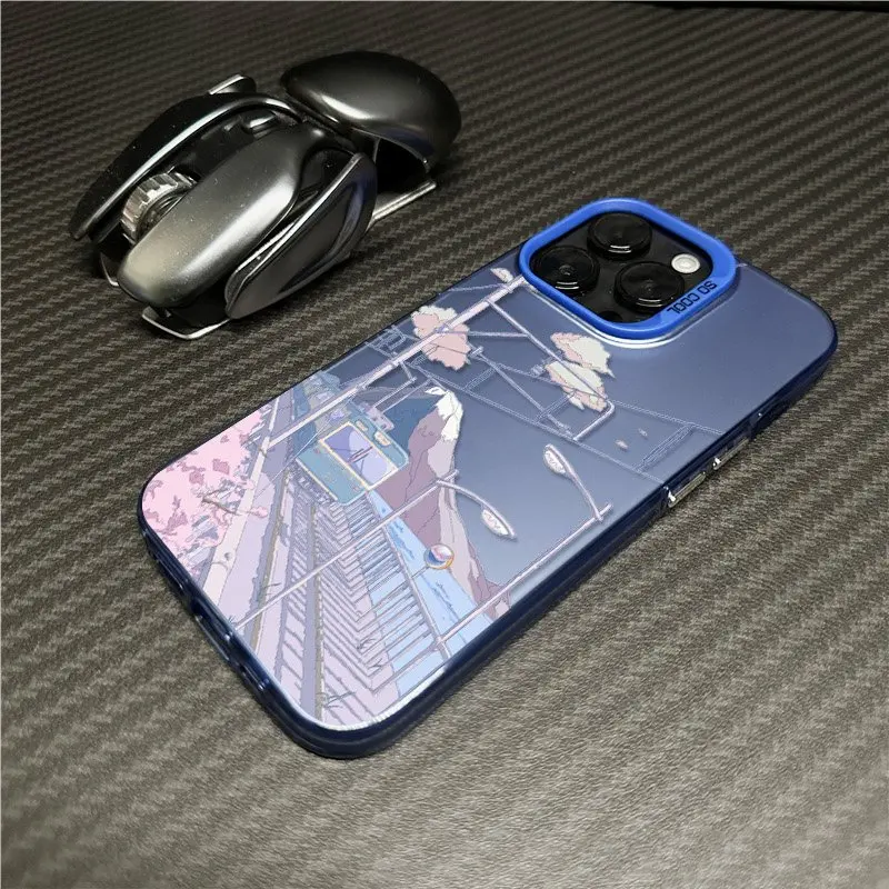 ساكورا شاطئ البحر الترام في اليابان جراب هاتف آيفون 17 16 15 14 13 12 11 برو ماكس XS XR X 7 8 Plus 16E 17 Air 13 غطاء صغير Fundas