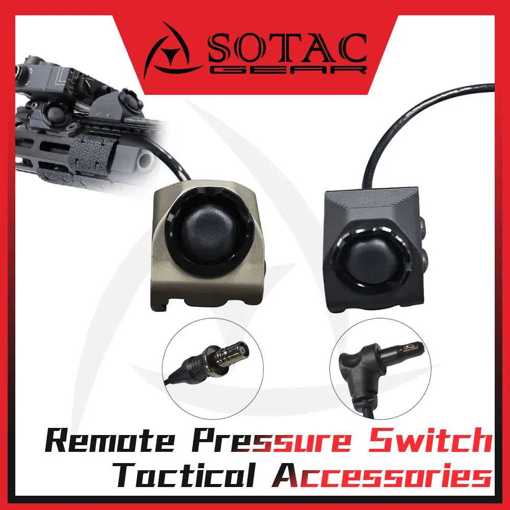 SOTAC Tactical Hot Button for SF M300 M600 Flashlight Remote Pressure Switch Weapon Light Buttons Fit 20mm Rail