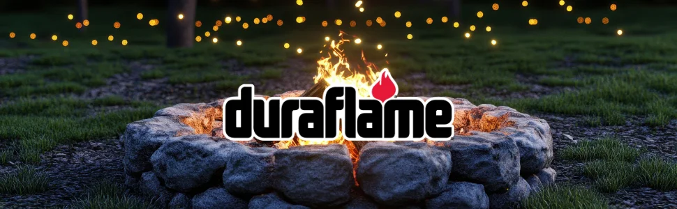 Duraflame logo with firepit