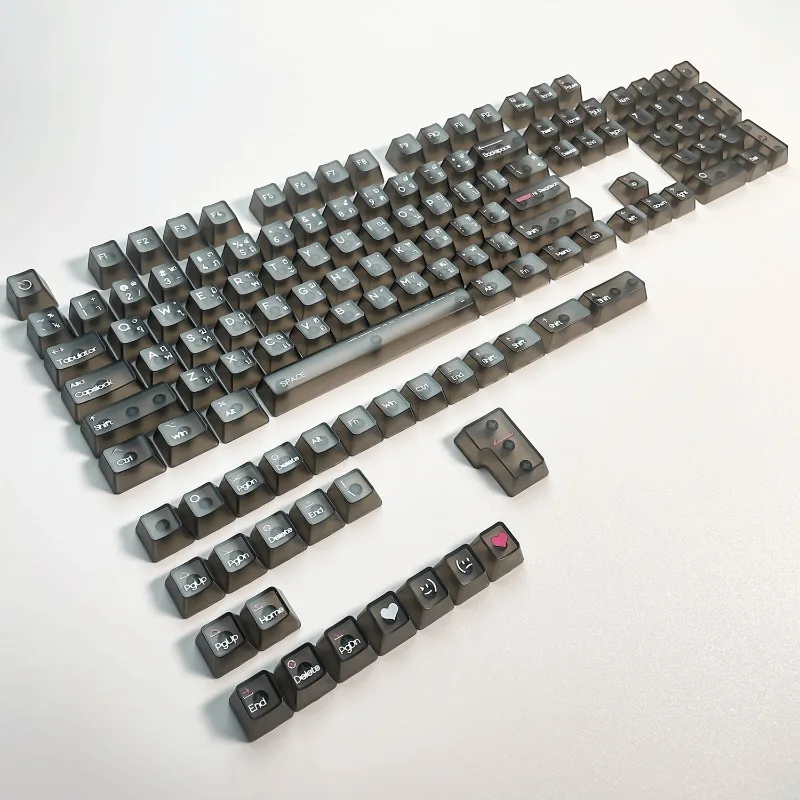 Root transparent keycap O EM height small fully fog transparent boxed mechanical keyboard keycap