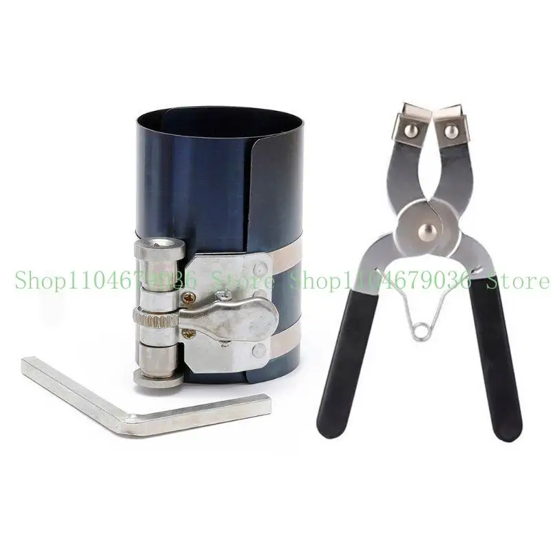 

652F Car Repair Parts Engine Piston Ring Compressor Installer Band Ratchet 53mm-175mm