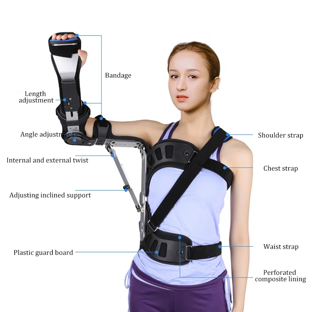 Arm Shoulder Abduction Fixed Brace,Adjustable Shoulder Abduction Support for Broken Arm Wrist Elbow Shoulder Injury Pain Relief