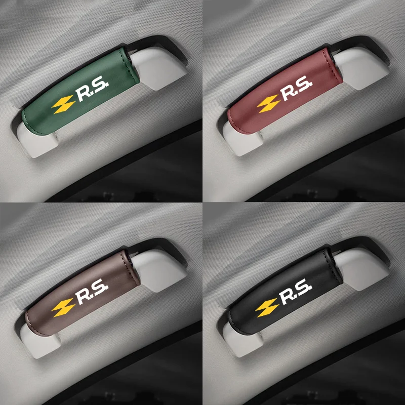 

Leather Car Roof Armrest Pull Cover Handle Gloves Protection For Renault RS Line Fluence Captur Megane Kadjar Arkana Logan CLIO
