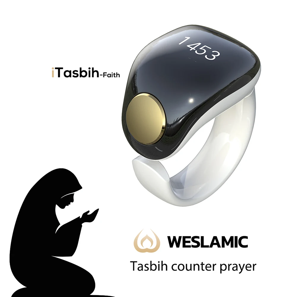 Muslim Gift Smart Electronic Counter Waterproof Tasbeeh Tasbih Zikr Ring Digital Tally Counter Interchangeable Rings 18/20/22mm