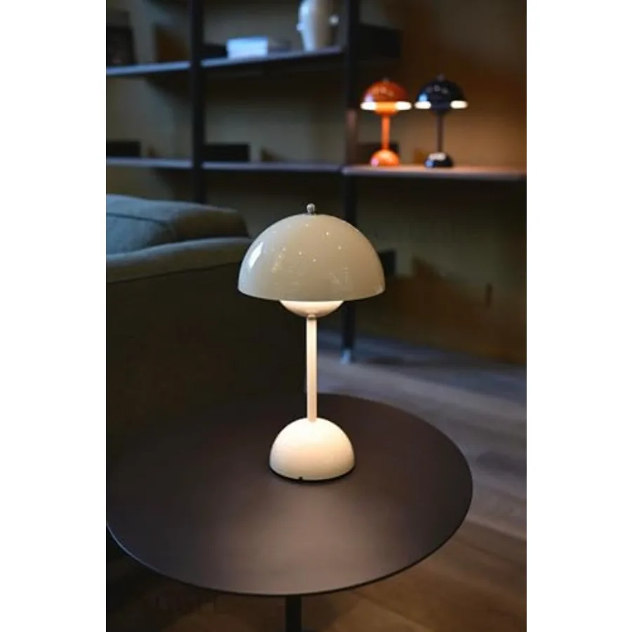 

Modern Flower Bud Lamp 12" Cordless Touch Lamp Dimmable 2600mAh Rechargeable Desk Lamp Nordic Minimalist Mushroom Lamp Nightsta
