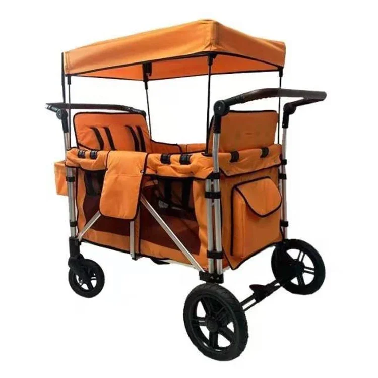 Easy to move Folding Heavy Duty Steel Beach Trolley Cart Small Folding Shopping Trolley Hand Beach Wagon