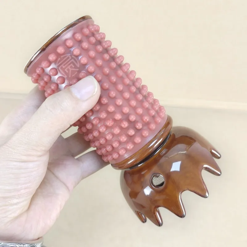 Thunder fire head moxibustion pot ceramic moxibustion pot scraping one cup beauty salon head treatment moxibustion box