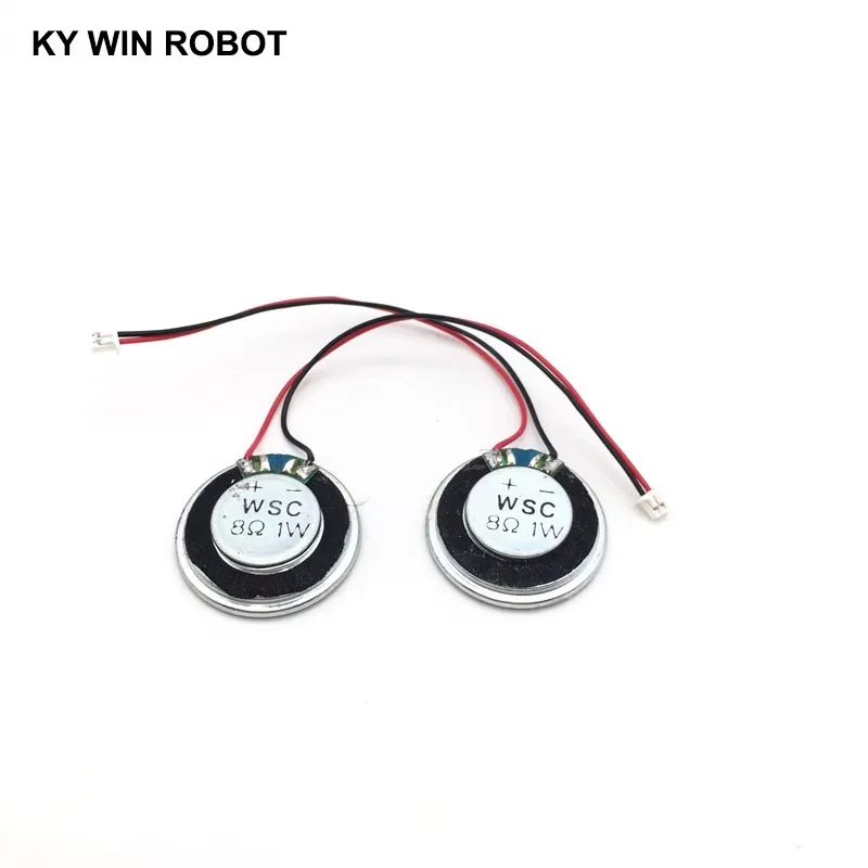 2pcs New Ultra-thin speaker 8 ohms 1 watt 1W 8R speaker Diameter 28MM 2.8CM thickness 5MM with 1.25mm terminal wire length 10CM