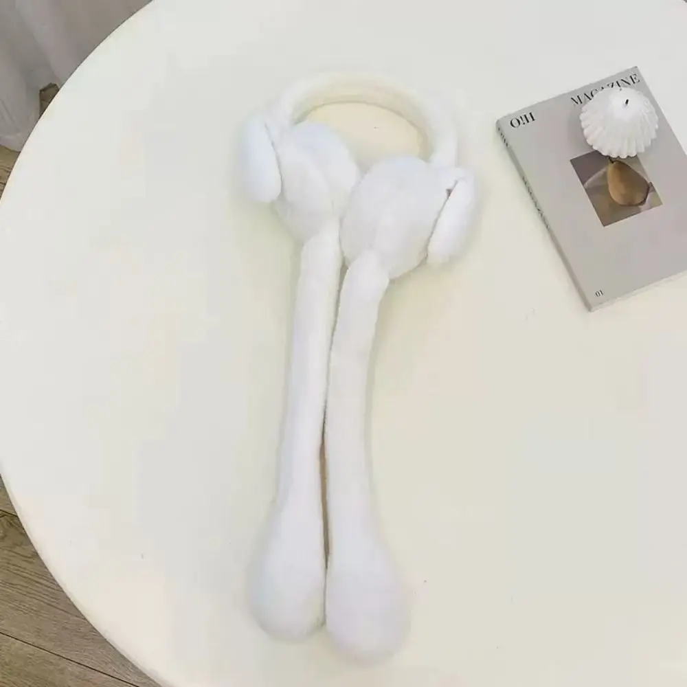 Creative Rabbit Ear Muffs Soft Moving Jumping Ears Winter Warm Earmuffs Ear Protection Cover for Women Girls