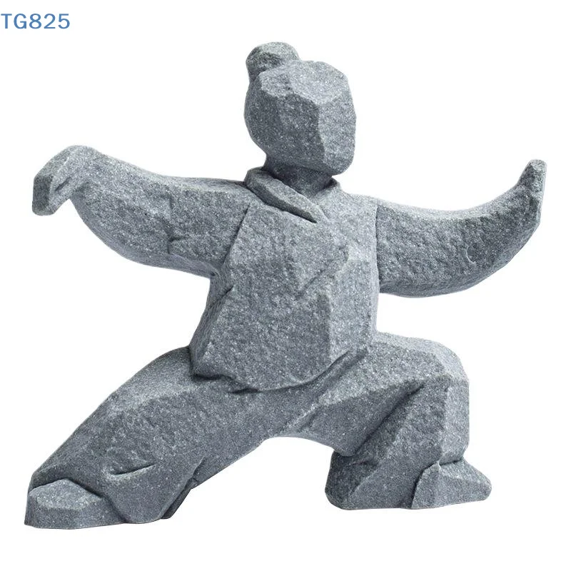 【AN】【AN】1Pcs Landscape Decoration Crafts New Chinese Martial Arts Figure Kung Fu Home Desktop Tea Table Creative Ornaments