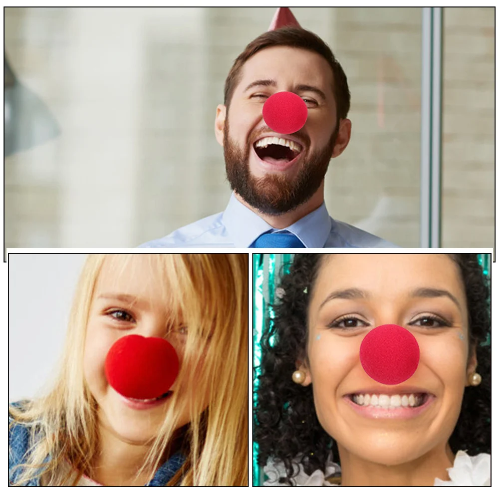 

30 шт., маленькая губка для носа клоуна, реквизит для косплея, костюм для вечеринки, принадлежности для циркового клоуна, цирковая губка для косплея, нос