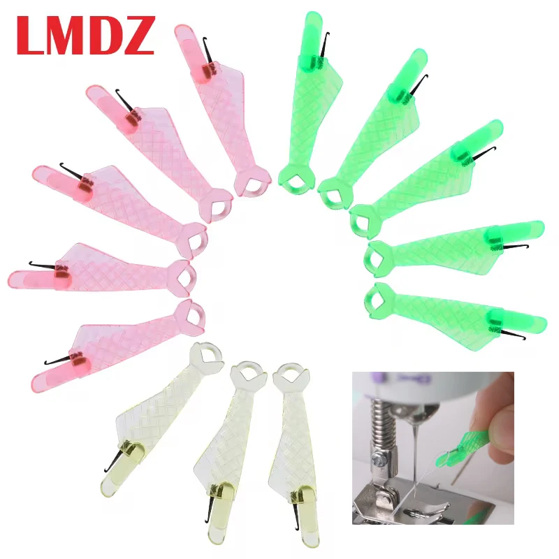 LMDZ-enhebrador de aguja Manual con forma de pez, enhebrador de 10 piezas, enhebrador rápido para máquina de coser y bordar